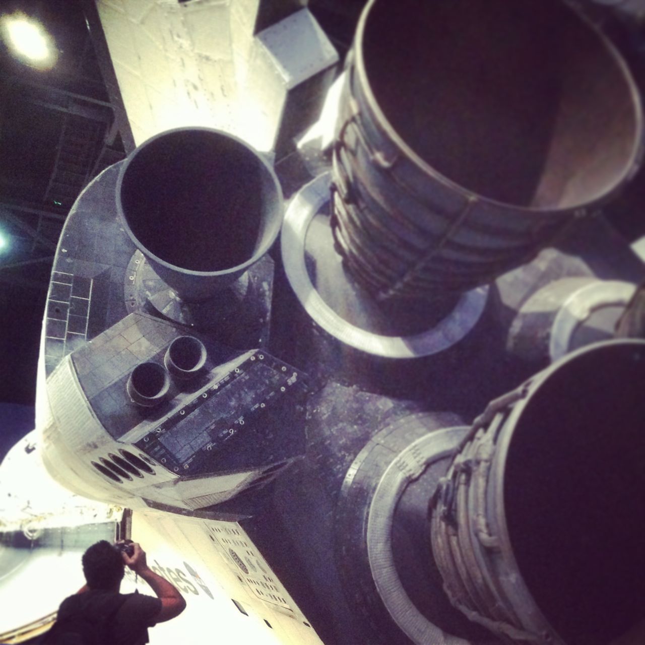 I took this photo with my iPad… but you can probably get a good idea of how big the shuttle is. 