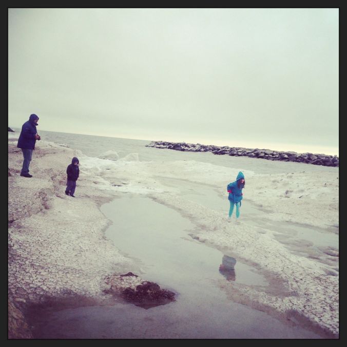 Another pic of icy, interesting Lake Erie...