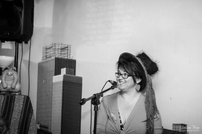 One of my favourite ways of just… being *ME'ish*… @ The Mad Hatster's Coffee Cabaret (photo taken by Lauren Kim).