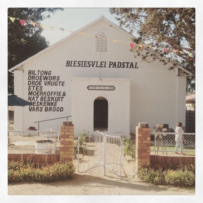 This farm-stall lives in a converted old church.  We drank moer koffie and quaffed nat biskuit... and VERY divine vetkoek (traditional Afrikaans food for the international readers of this blog).
